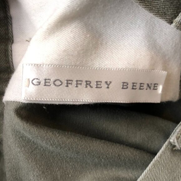 Geoffrey Beene Mens Pants Size 34x32 Pleated Khaki Chino Casual Straight Green - Picture 7 of 12